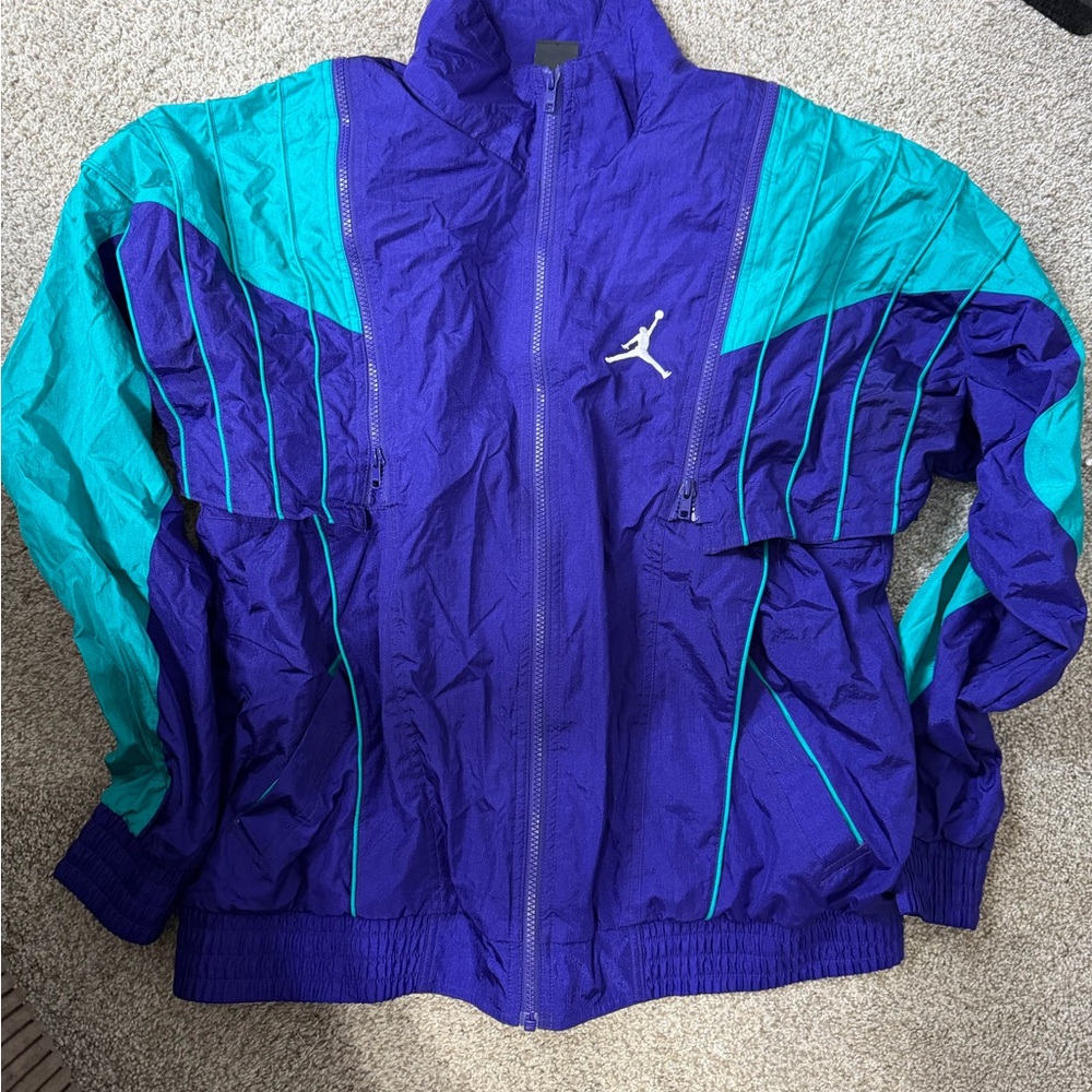 Jordan Purple and Teal Lightweight Jacket grape men large jacket ready for ship